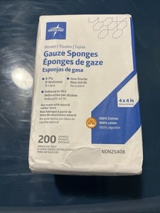 Medline gewebter Baumwollgaze Schwamm 8-lagig 4x4 200Ct - Bild 1 von 1
