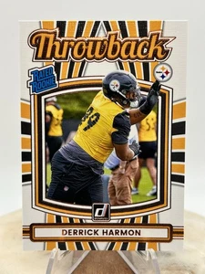 2025 Donruss Derrick Harmon RC THROBACK #17 Pittsburgh Steelers Rated Rookie - Bild 1 von 3