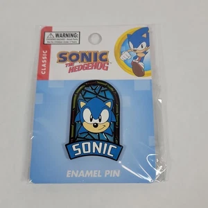 NEW SEGA Classic SONIC the Hedgehog Stained Glass Window Metal Enamel Pin 2024 - Picture 1 of 4