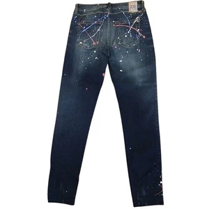 Zara Basic Z1975 Denim Damen Größe 6 27 x 27 Farbspritzer Knöcheljeans #141C - Bild 1 von 7
