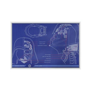 2025 $2 Star Wars™ Darth Vader Helmet™ Blueprint 1oz Pure Silver Coin (Big) - Bild 1 von 4