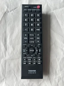 Genuine OEM Toshiba TV Remote Control CT-RC1US-16 Tested Works - Picture 1 of 3