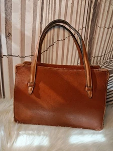 Beautiful vintage structured leather handbag, circa 1960s/70s.Material: genuin - Bild 1 von 19