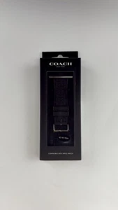 Bracelet Coach Apple Watch bracelet silicone logo en relief - NOIR - 42 mm/45 mm/45 mm * neuf - Photo 1 sur 5