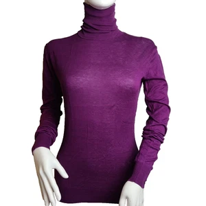 Ted Baker Rollkragenpullover lila Seide Baumwolle Gr. 2 UK 10 Vione Rollkragen - Bild 1 von 8
