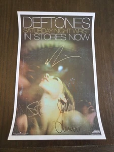 DEFTONES SIGNIERT SATURDAY NIGHT HANDGELENK 11 X 17 PROMO POSTER CHI CHENG RIP +4 - Bild 1 von 19