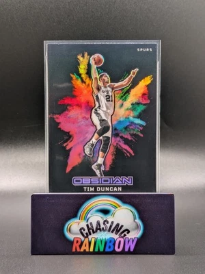 2024-25 Panini Obsidian Tim Duncan #12 Estuche Explosión Color Negro Hit SSP Foto 1 de 4