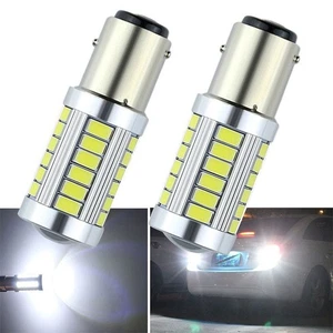 2X BAY15D 1157 Car Tail Stop Brake Light 5630 33SMD LED Canbus Bulb 12V White - Picture 1 of 12