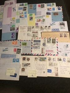 VINTAGE (meist 70er Jahre) GESTEMPELTE BRIEFUMSCHLÄGE Holland/Niederlande & Tschechoslawakei - Bild 1 von 2