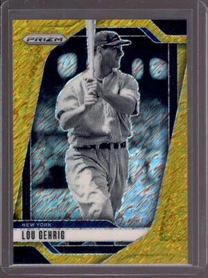 LOU GEHRIG 2025 Panini Prizm #300 Gold Shimmer FOTL Prizms #3/7 - Imagem 1 de 2