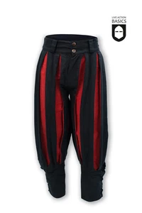 Mittelalter - Landsknechthose - Schwarz Rot - Live Action Basics - Bild 1 von 2