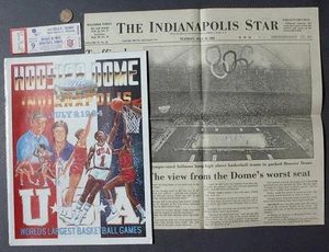 1984 Indianapolis Indiana University Michael Jordan TEAM USA Program & Ticket -- - Picture 1 of 1