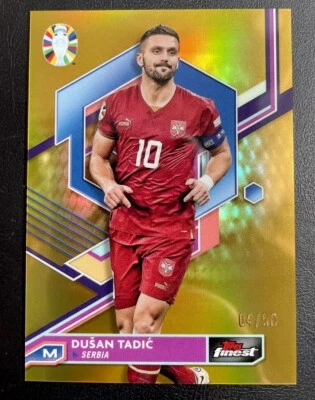 2023 Topps Finest Road to UEFA Euro - Dusan Tadic #73- Gold /50 - Serbia - Image 1 of 2