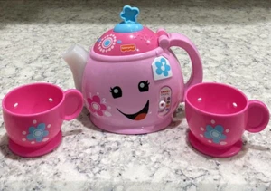 Fisher Price Tea Set Learn Teapot Cups Sweet Manners Pretend Play Fun Food Toys - Picture 1 of 7
