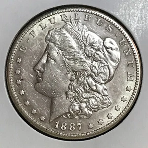U.S. Morgan Dollar XF/AU 1887-S - Foto 1 di 2