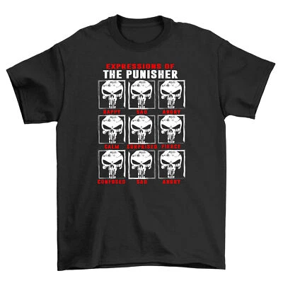 Camiseta Punisher Expressions - ¡Memorias divertidas de Punisher! Camiseta unisex, 100 % algodón f - Imagen 1 de 4