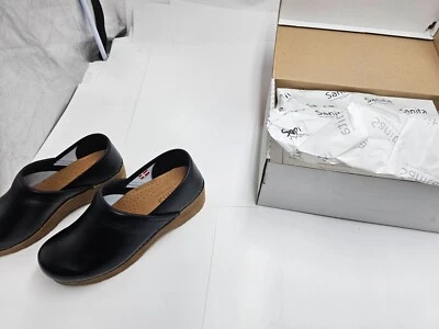 Zueco trasero cerrado Sanita de cuero PU para mujer en negro/bronceado 39 EU 1500006W color 22 Foto 1 de 4