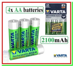 4 Batterie Ricaricabili VARTA AA Pile STILO HR6 DC1500 NiMH 1,2v 2100mAh NEW - Foto 1 di 4