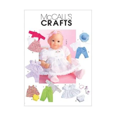 McCall's Crafts M4338 Doll Clothes - Medium 11"/13" Large 14"/16" sewing Pattern - Image 1 of 4