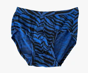"BlueZebra" Rare Vintage Jockey Poco Blue Zebra Stripes - Men's M - Picture 1 of 1