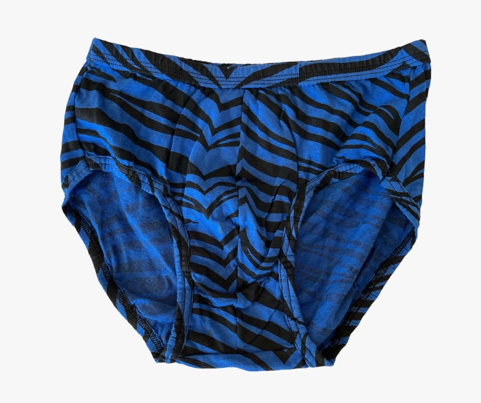 "BlueZebra" Raro De Colección Jockey Poco Azul Cebra Rayas - Para Hombre M Foto 1 de 1