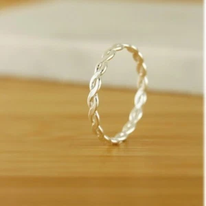 Lovely 925 Sterling Silver stacking Ring Handmade Jewelry Gift For her A-123 - Picture 1 of 7