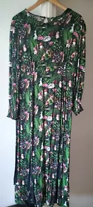 JOE BROWNS 'Into the Woods' Graphic Hedgehog Squirrel Owl Print Midi Dress UK14 - Picture 1 of 2