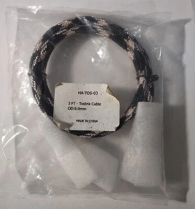 3ft Toslink Digital Optical Audio Cable (SPDI/F)  Metal Connectors NEW - Picture 1 of 4