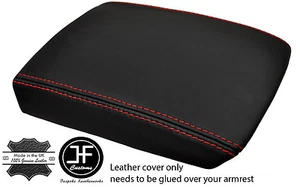 Rojo Costura Cuero Real Apoyabrazos Funda de Tapa Para Mitsubishi Lancer Evo 4 5 - Imagen 1 de 3