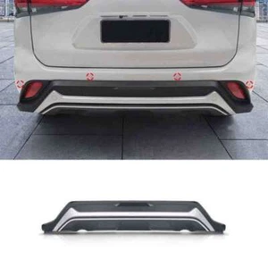For Toyota Highlander 20-23 Silver&Black Rear Bumper Diffuser Lip Spoiler Refit - Picture 1 of 7