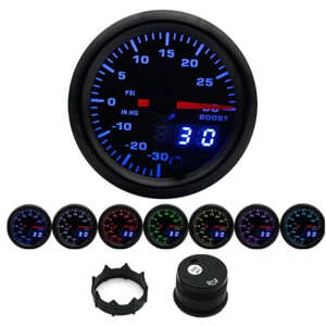 52mm Auto Turbo Ladedruckanzeige Boost Gauge PSI Analog Digital 7 Farben 12V - Bild 1 von 11