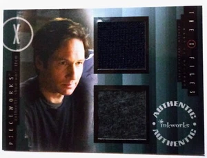 X-FILES I WANT TO BELIEVE MOVIE DOUBLE PIECEWORK CARD MULDER PW-10 INKWORKS 2008 - Picture 1 of 2