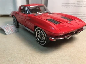 1/24 Franklin Mint Riverside Red 1963 Corvette Sting Ray Split Window B11PX67 - Picture 1 of 12