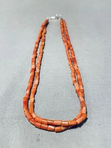 DYNAMIC VINTAGE SANTO DOMINGO CORAL STERLING SILVER CHOKER NECKLACE - Picture 1 of 7