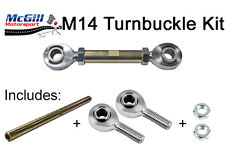 M14 Turnbuckle Kit Adjustment 165mm Upwards + Lock Nuts Choose Rod Ends to Suit