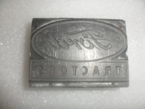 Vintage Metal Ford Tractors Graphic Advertising Printing Block Stamp - Picture 1 of 5