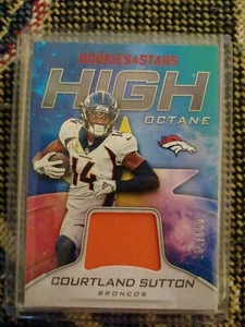 2019 Panini Rookies & Stars High Octane Broncos Courtland Sutton relic 100/100 - Picture 1 of 2
