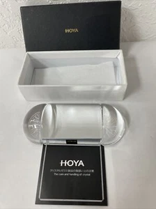 NIB Exceptional HOYA Magnified Crystal WORLD MAP Compass Etched Paperweight - Picture 1 of 8