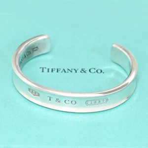 Bracciale Tiffany & Co. 1837 largo 4,9" argento 925 autentico con scatola #1624 - Foto 1 di 7