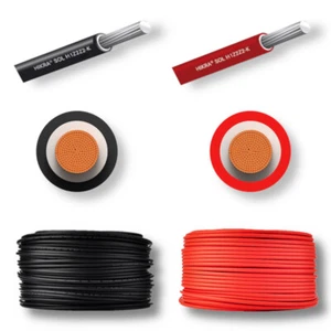 Solarkabel 4mm² 6mm2 Rot Schwarz Halogenfrei Photovoltaik PV-Kabel Solarleitung - Bild 1 von 6