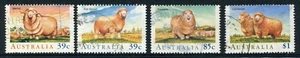 1989 Sheep In Australia Set Of 4 Good To Fine Used - Picture 1 of 1