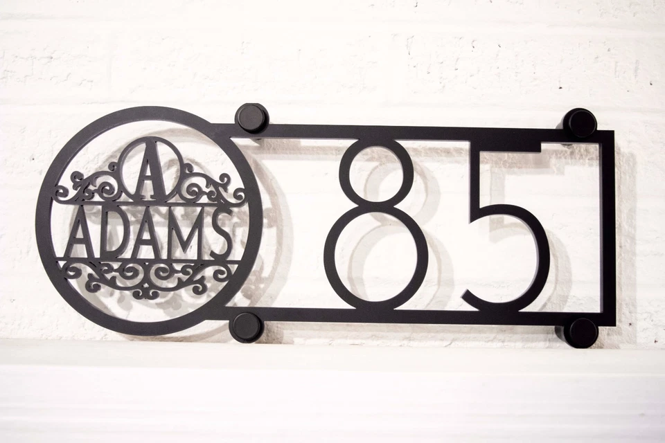 Placa de dirección de casa letrero de dirección personalizado letrero de dirección letrero de número de casa Foto 1 de 3