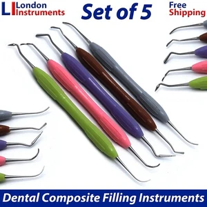 5er Set LM Composite Restaurative Füllung Silikon Griff Zahninstrumente Neu - Bild 1 von 8