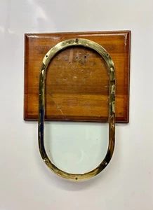 Vintage Brass Oval Porthole Hatch – Authentic Ship Salvage Nautical Window - Picture 1 of 11