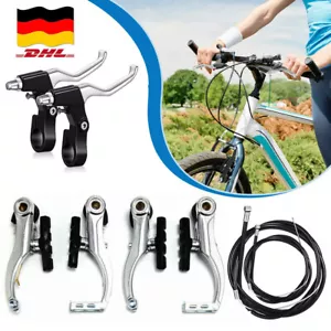 Komplett Set Fahrrad V-Brake Satz V-Bremse Vorne Hinten Bremsenset für MTB BMX - Bild 1 von 11