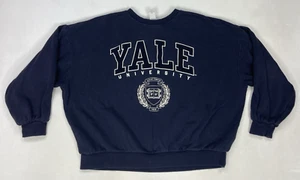 H&M Yale University Graphic Crewneck Sweatshirt Women Medium Blue - Picture 1 of 7