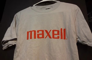 ViNTAGE 1980er MAXELL GRAUES T-SHiRT TEE Größe L Large ANViL GOLD AUF SCHWARZEM ETIKETT USA - Bild 1 von 5