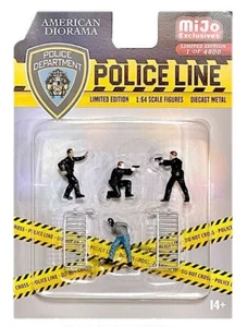 1/64 diorama americano 6 piezas. Juego de líneas de policía - exclusivo MiJo - Imagen 1 de 2