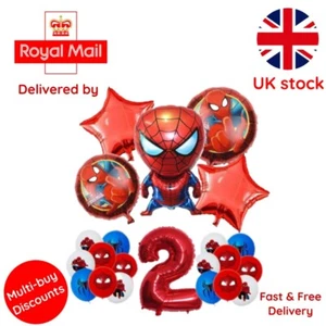 25 PCS Spiderman Balloon Birthday Party Decorations For Kids – AGE 2 - Picture 1 of 1