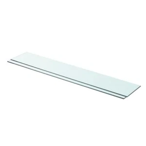 vidaXL Shelves 2 pcs Panel Glass Clear 35.4"x5.9", 3051578 - Picture 1 of 3